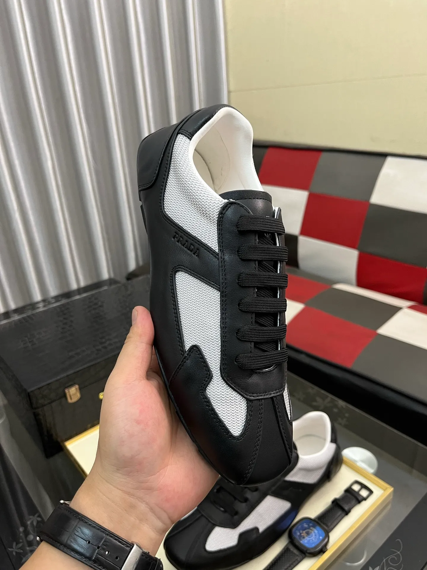 Men's men's shoes 💰458⌚️⌚️prada: new spring and summer casual shoes, sports sneakers, fabric: imported cowhide, lining: original lining, sole: original sole, size: 38-444️⃣colors available